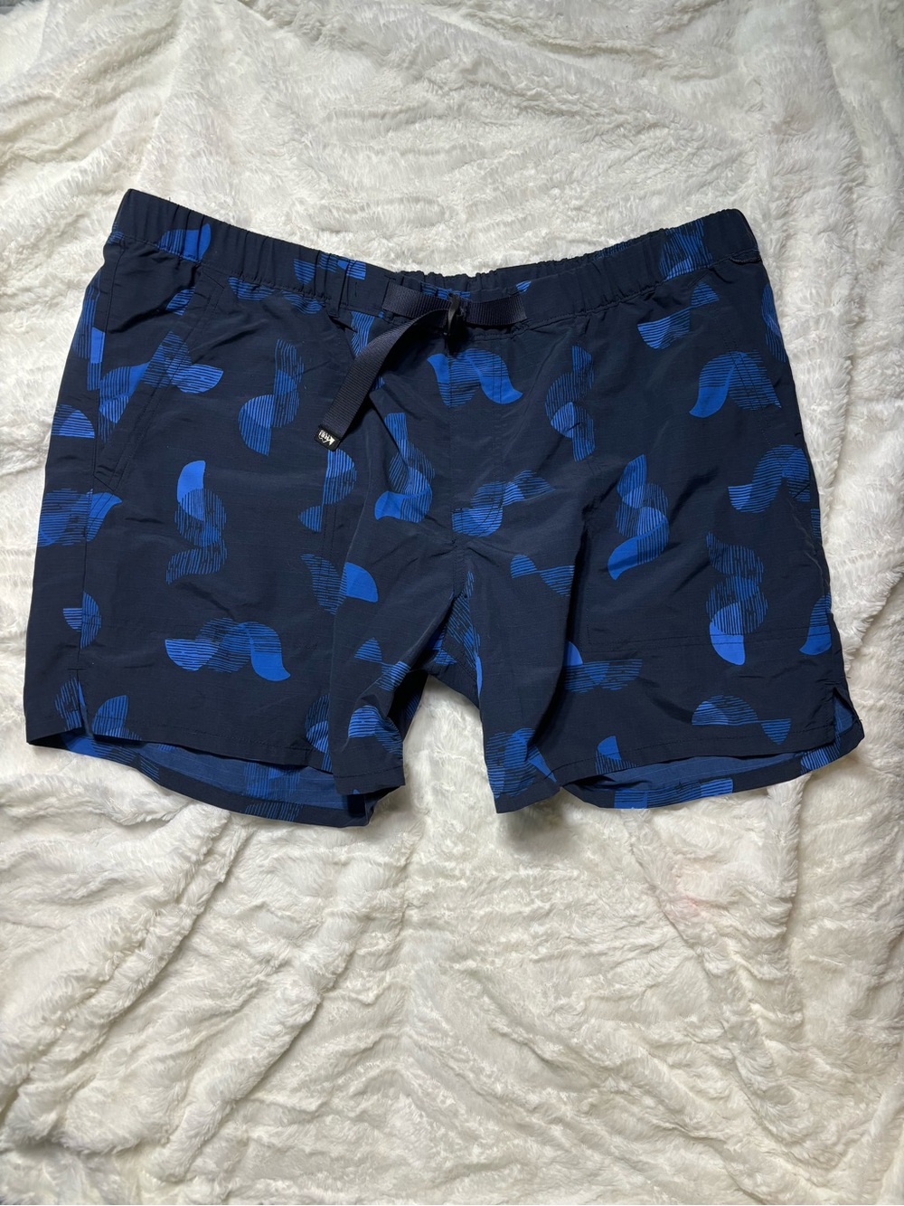 REI Co-op Trailmade Amphib Shorts Size XL "Moonphase Blue Nights" Print
